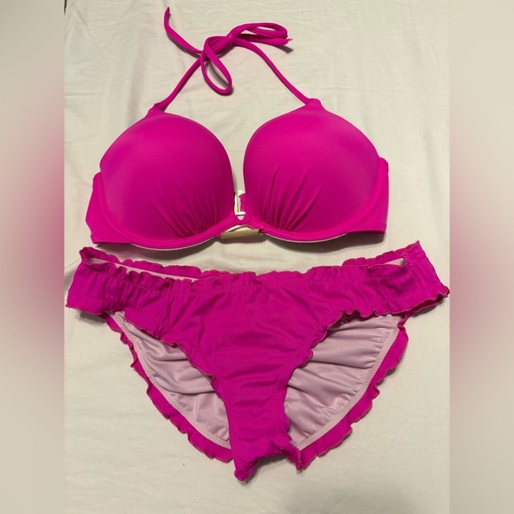 Victoria's Secret Hot Pink Bikini Set - Picture 1 of 4